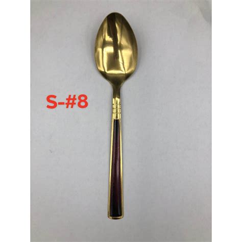 6pcs Gold Plated Stainless Steel Tinidor Or Kutsara Thick Spoon Or Fork ...