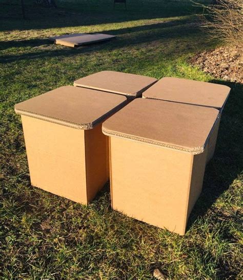 Cardboard Stools Picnic Stools Camping Stools Set Of 4 Pieces Easy