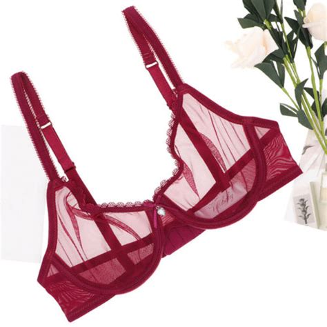 Simple Cute Womens Bras Sheer See Through Brassiere Romantic Sexy Lingerie Tops Ebay