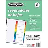 Wilson Jones P Separadores De Carpeta Multidex Alfab Tico A Z Uso