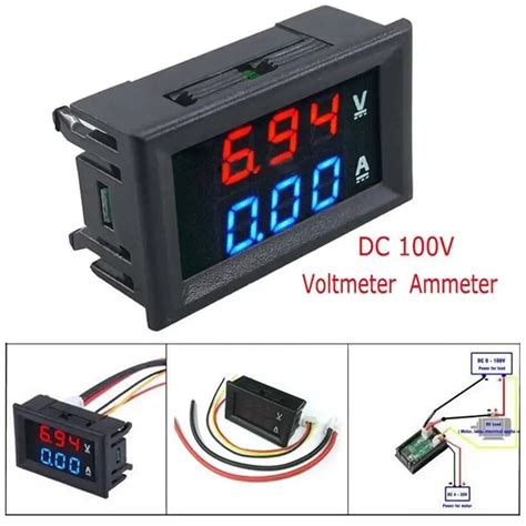 Voltmetro Digitale Amperometro Dc V A Tester Per Misuratore Di