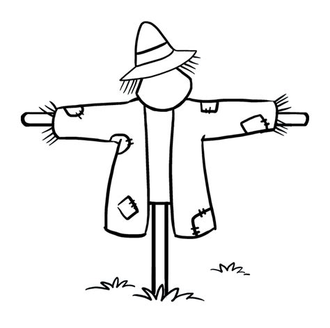 How To Draw A Scarecrow Really Easy Drawing Tutorial Halloween