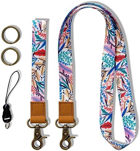 Vicloon Neck Lanyard Wristlet Strap Print Lanyard Neck Strap Keychain