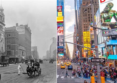 Then and now: incredible photos of cities past and present ...