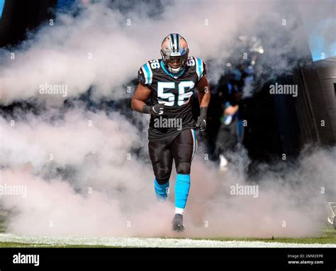 Carolina Panthers Linebacker Jermaine Carter 56 Runs Onto The Field