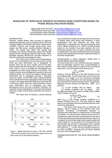 PDF MODELING OF WIND WAVE GROWTH IN STRONG WIND CONDITIONS BASED ON