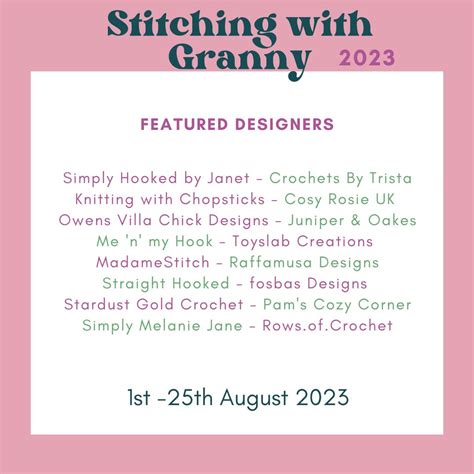 Stitching With Granny 2023 1 Ovc Designs