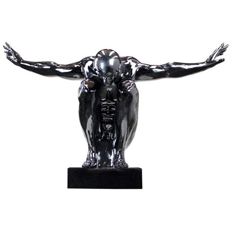 Sustained Ambition Modern Male Nude Statue Design Toscano Design