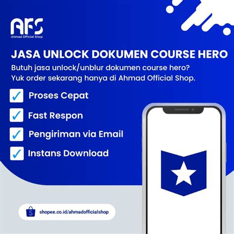 Jual JASA UNLOCK UNBLUR DOKUMEN COURSE HERO Shopee Indonesia