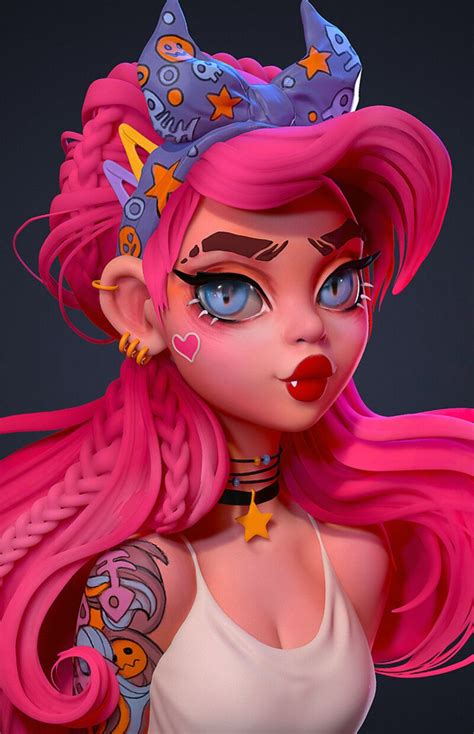 Artstation Rose Olya Anufrieva 3d Model Character Character