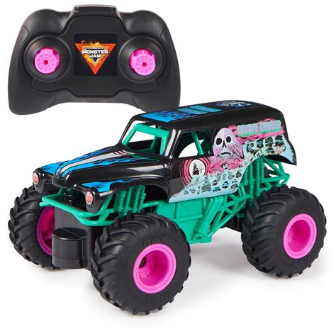 Monster Jam, Grave Digger Remote Control Monster Truck, 1:24 Scale, Nitro Neon Themed - Walmart.com