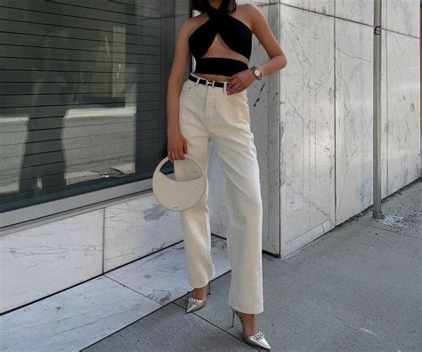 white straight pants  night  white pants outfit
