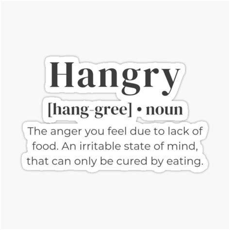 Hangry Sticker For Sale By Ketankh Redbubble