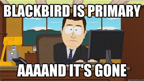 Blackbird Is Primary Aaaand Its Gone Aaaand Its Gone Quickmeme