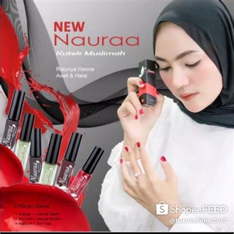 Jual Kutek Henna Naura Muslimah Kuku Halal Solat Produk Original