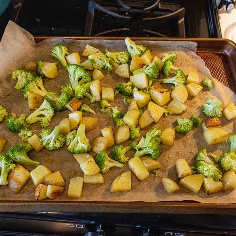 Cheesy Roasted Broccoli And Potatoes