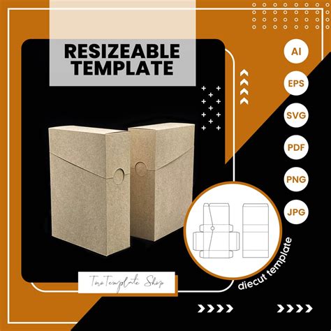 Cigarette Box Template Rectangle Box Template Gift Box Template