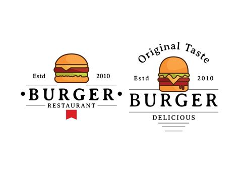 Hamburger restaurant logo design template. 21568237 Vector Art at Vecteezy