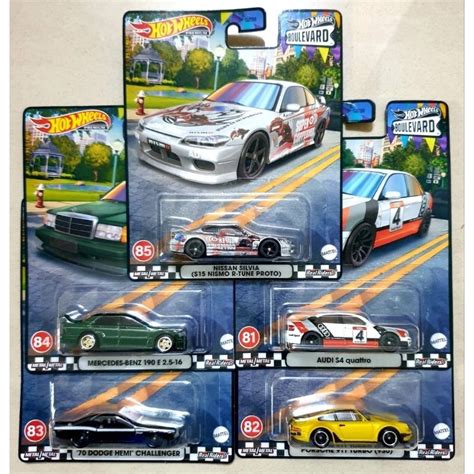 Hot Wheels Premium Boulevard 2023 Nissan Silvia S15 Nismo Mercedes Benz 190E Shopee Malaysia