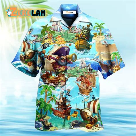 Pirate It Is Time Of Treasure Hunting Hawaiian Shirt Zerelam