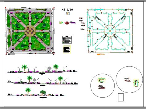 Praça Em Autocad Baixar Cad 5 48 Mb Bibliocad