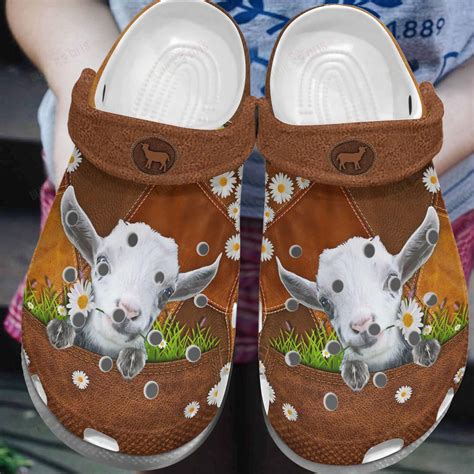 Goat Crocs Classic Clog Whitesole Daisy Goat Shoes