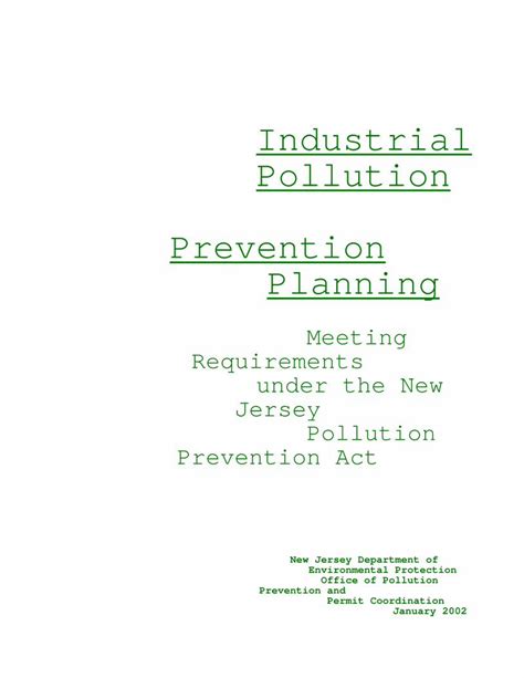 PDF Industrial Pollution Prevention Planning Pollution From