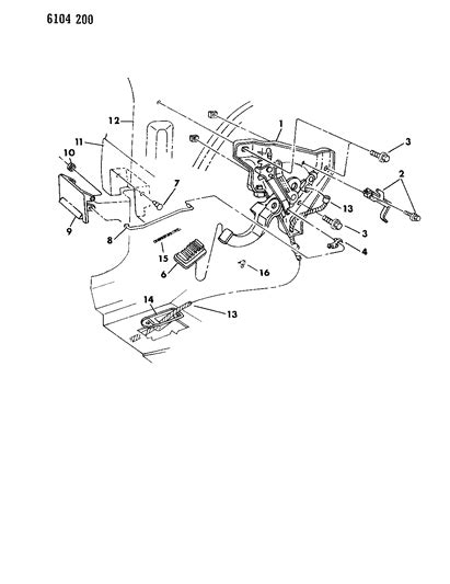 Lever Parking Brake Dodge Daytona