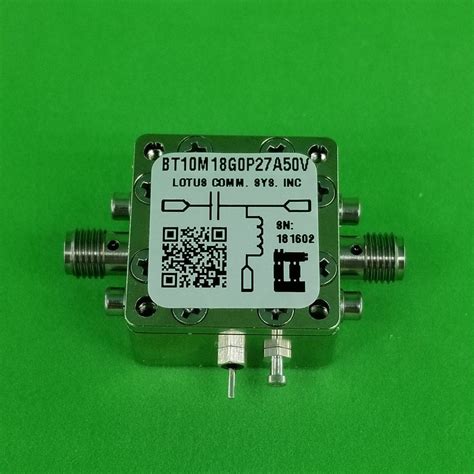 Bias Tee Broadband 10 Mhz To 18 Ghz Max 270ma 50v Dc Lotus