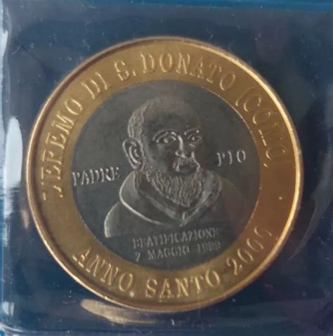 Moneta Fac Simile Euro Padre Pio Eremo Di San Donato Como