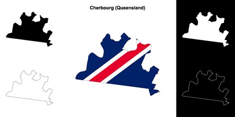 Cherbourg, Queensland outline map set 44571778 Vector Art at Vecteezy