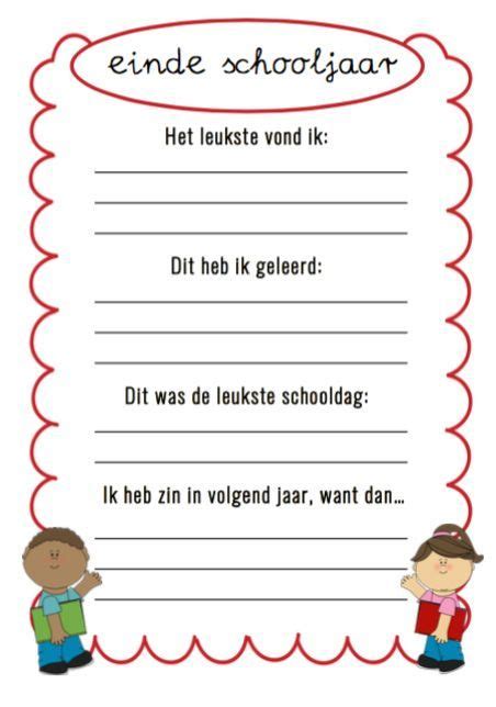 Einde Schooljaar Evaluatie Back To School Special End Of School