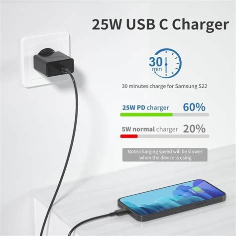 W Pack Chargeur Usb C Charge Rapide Et M C Ble Pour Samsung Galaxy