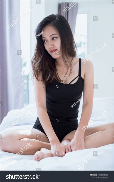 Asian Woman Sexy Black Lingerie On Stock Photo Shutterstock