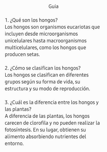 Res Menes De Gu A Sobre Los Hongos Descarga Apuntes De Gu A Sobre Los