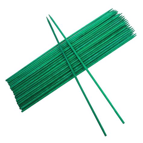 Garden Wood Plant Stakes Green Bamboo Sticks Sturdy Floral Plant