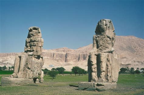 Colossi Of Memnon Monuments Egypt Britannica