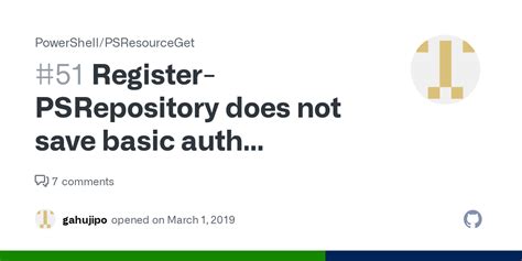 Register Psrepository Does Not Save Basic Auth Credentials Publish