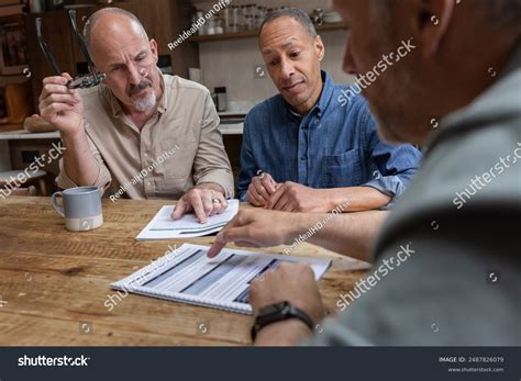 Mature Gay Couple Meeting Solicitor Looking Stock Photo 2487826079 Shutterstock
