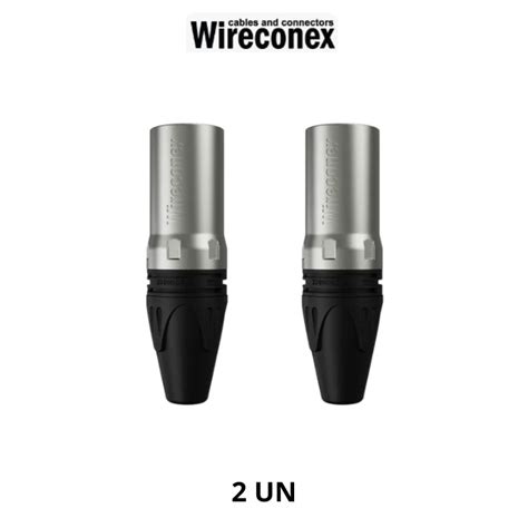 Kit 2 PLUGS CONECTOR XLR MACHO WIRECONEX WC 1013 Shopee Brasil