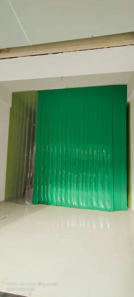 Green Outdoor Pvc Strip Curtain Thickness Mm Size Mm X M