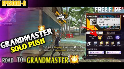 Road To Grandmaster Season Solo Grandmaster Gameplay Solo Rank