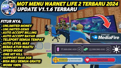 New Update Warnet Life Mod Menu Apk V Terbaru