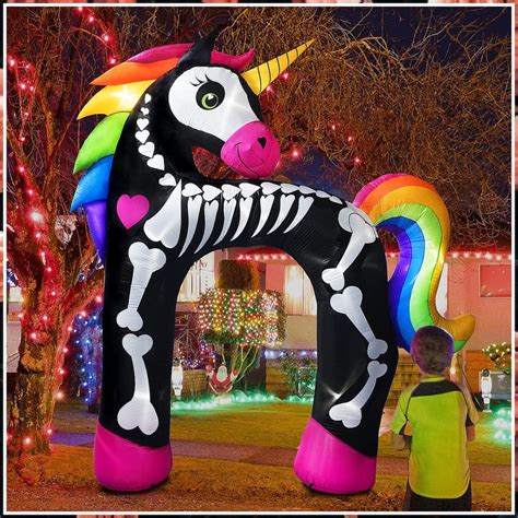 Ft Giant Halloween Inflatables Unicorn Arch Decorations Archway