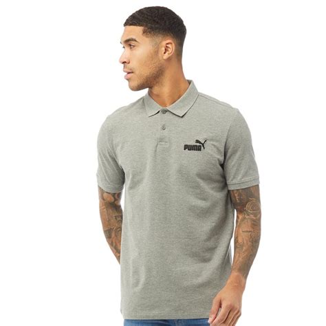 Buy Puma Mens Essentials Pique Polo Medium Grey Heather