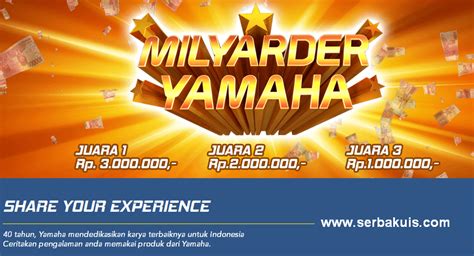 Kontes Testimonial Motor Yamaha Berhadiah Uang Total 5 JUTA