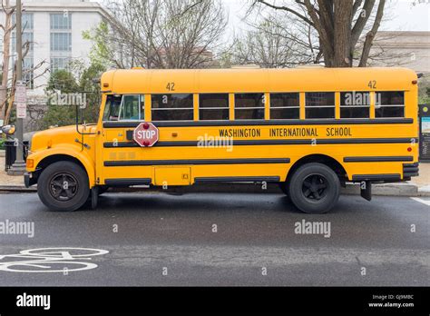 Washington Dc Usa Typical School Bus Stock Photo Alamy