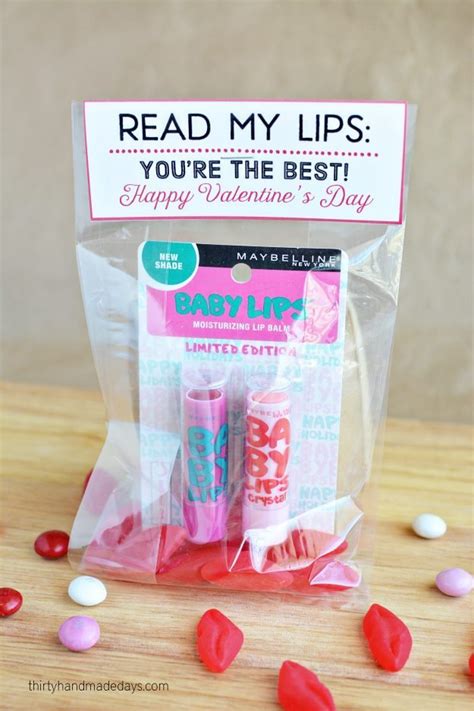 Printable Lip Balm Valentines Day T Idea