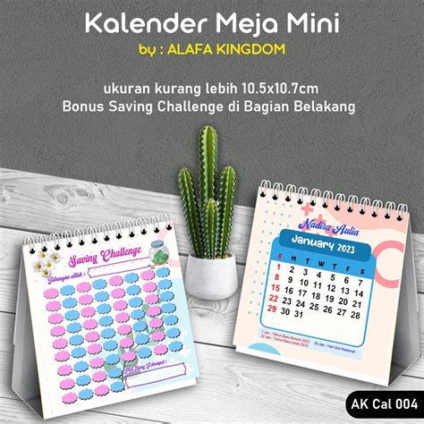 Jual Alafakingdom Ak Cal Kalender Meja Mini Mini Calendar