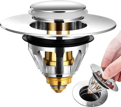 Amazon.co.jp: Donken 洗面用ポップアップ排水栓 ドレン栓 ドレインストッパー 洗面器用 排水用品 下水部品 横穴排水栓